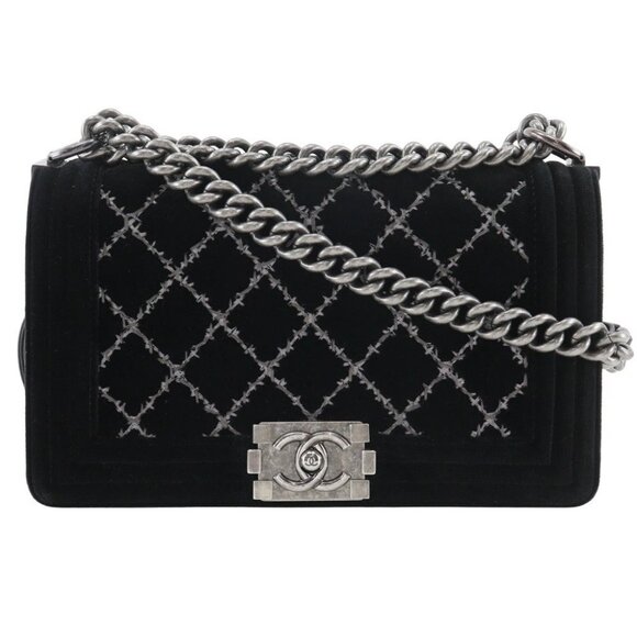 CHANEL Boy Chanel 25 Shoulder Bag ChainShoulder Matelasse Stitch black - Picture 1 of 13
